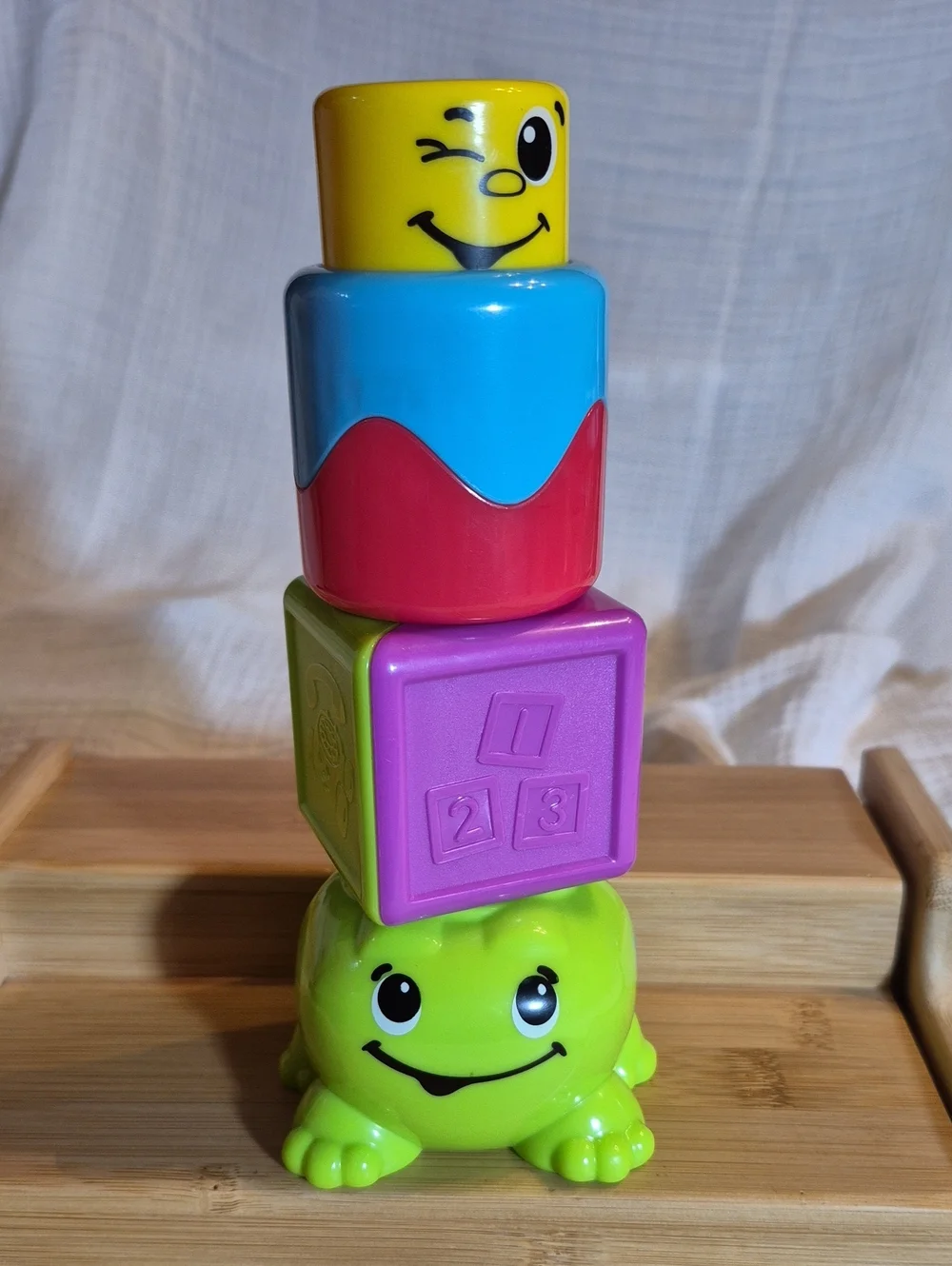 Rattling Frog Block & 2 Peek-a-Boo Pop-up Blocks